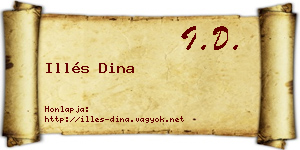 Illés Dina névjegykártya
